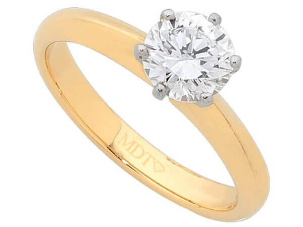 Yellow Gold Solitaire Engagement Ring C822 in Yellow Gold.