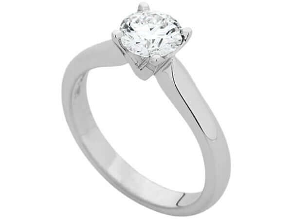 Round Brilliant Cut Solitaire Diamond Ring C918