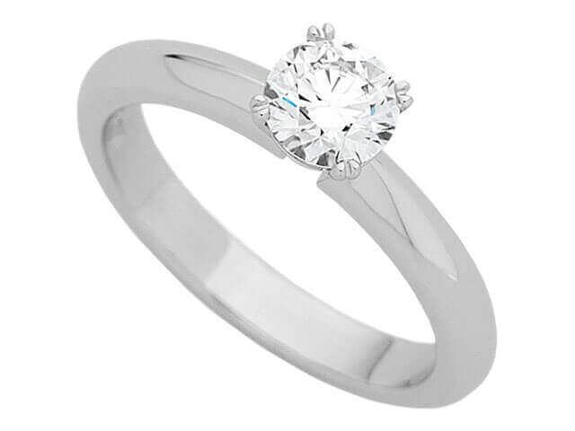 Solitaire Double Claw Set Diamond Engagement Ring C932