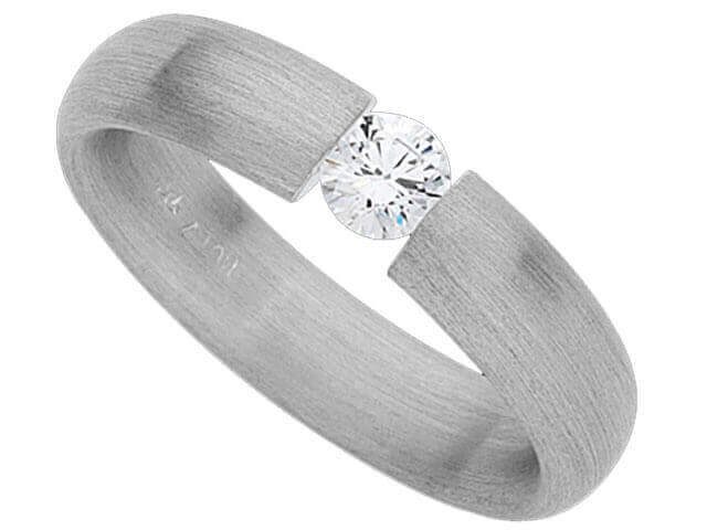 Tension Set Round Diamond Ring C015