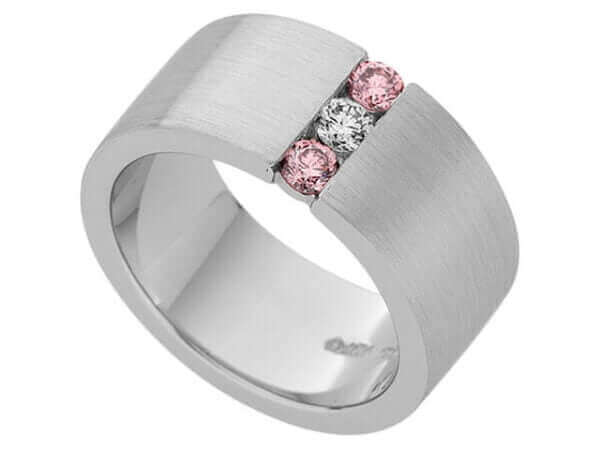 White & Pink Diamond Ring C641A