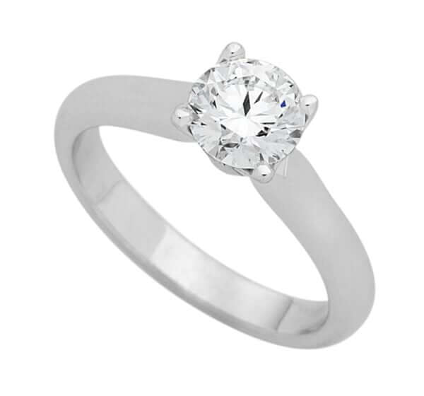 round brilliant cut solitaire diamond ring c918