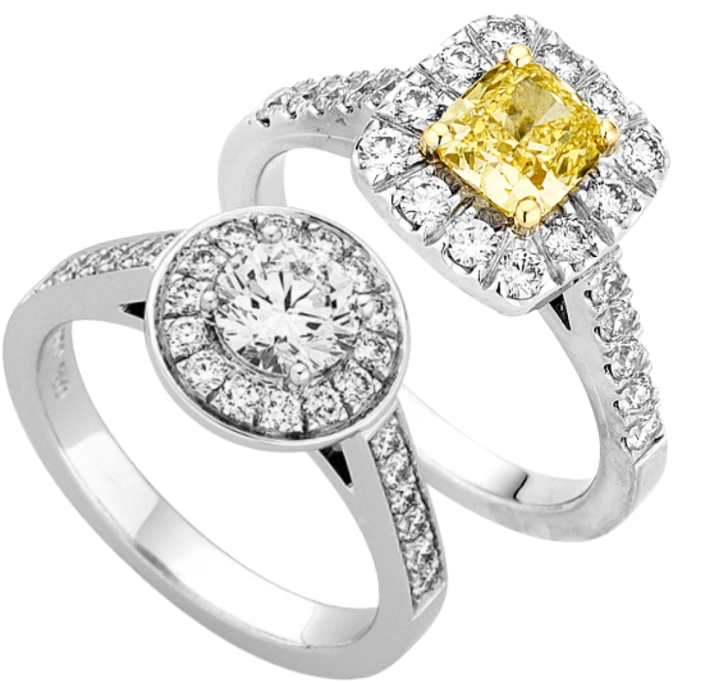 halo engagement rings
