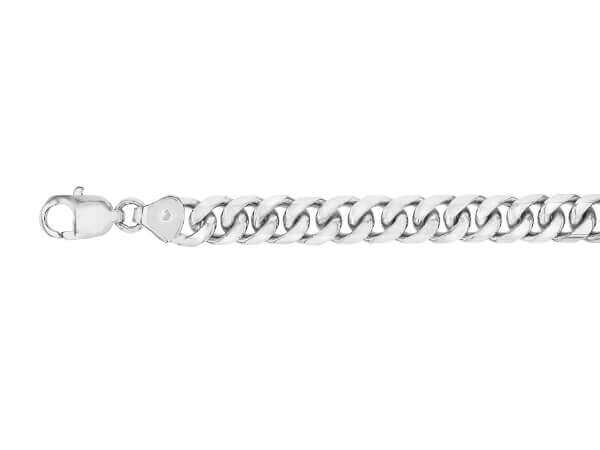 A 18ct Yellow Gold Men’s Bracelet Chain C1132 with a clasp on a white background.