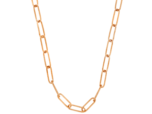 gold paperclip chain necklace