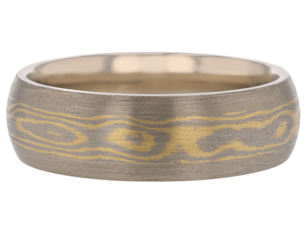 gold mokume gane ring for men c700 5