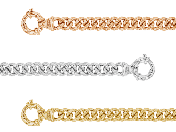 ladies gold belcher bracelet chain c1136