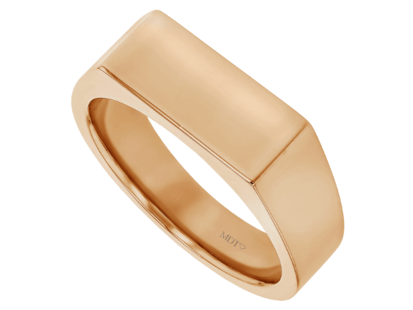 rectangular gold men’s signet ring c258