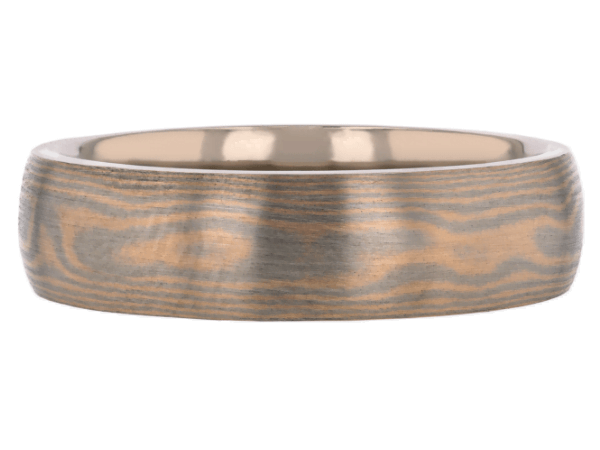 wide yellow and white gold mokume gane men’s ring c700 8