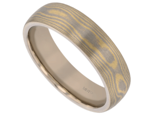 gold mokume gane ring for men c700 5