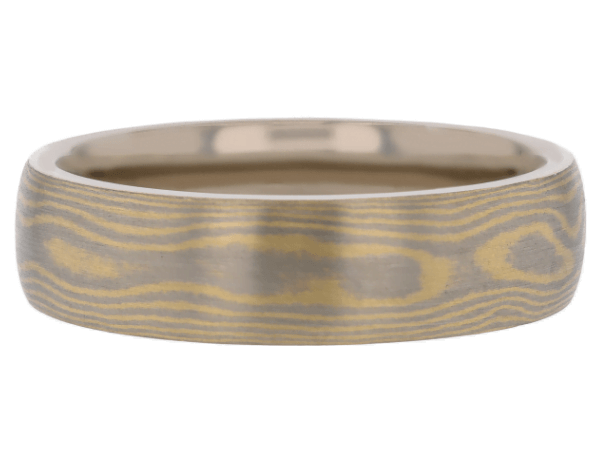 gold mokume gane ring for men c700 5